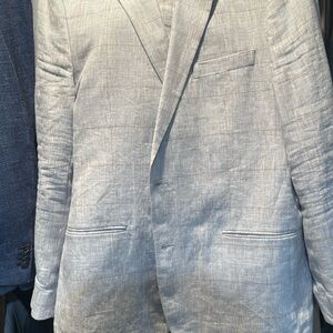 Tommy Hilfiger 100% linen suit windowpane suit